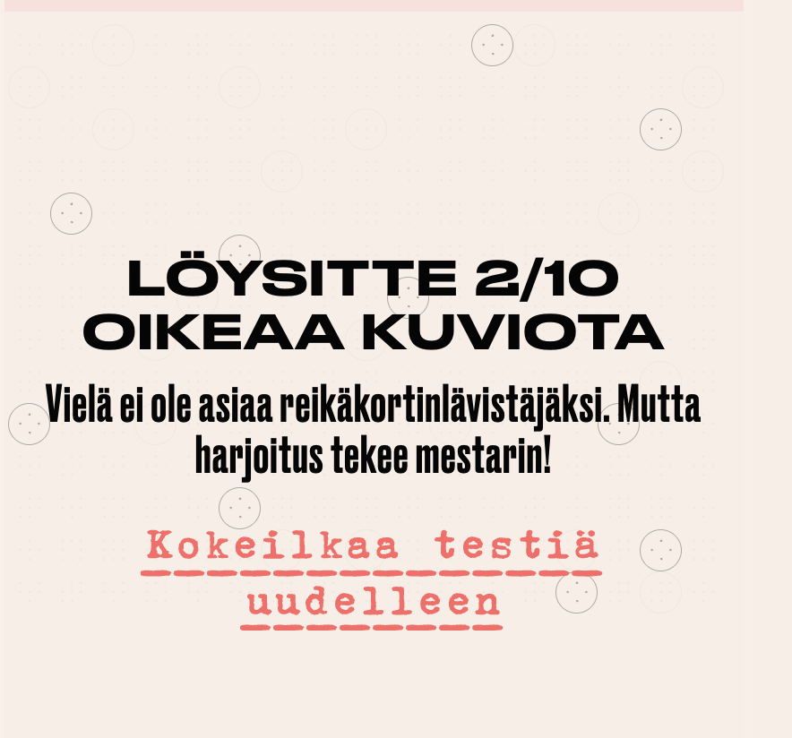 Test results showing 2 out of 10 correct patterns found